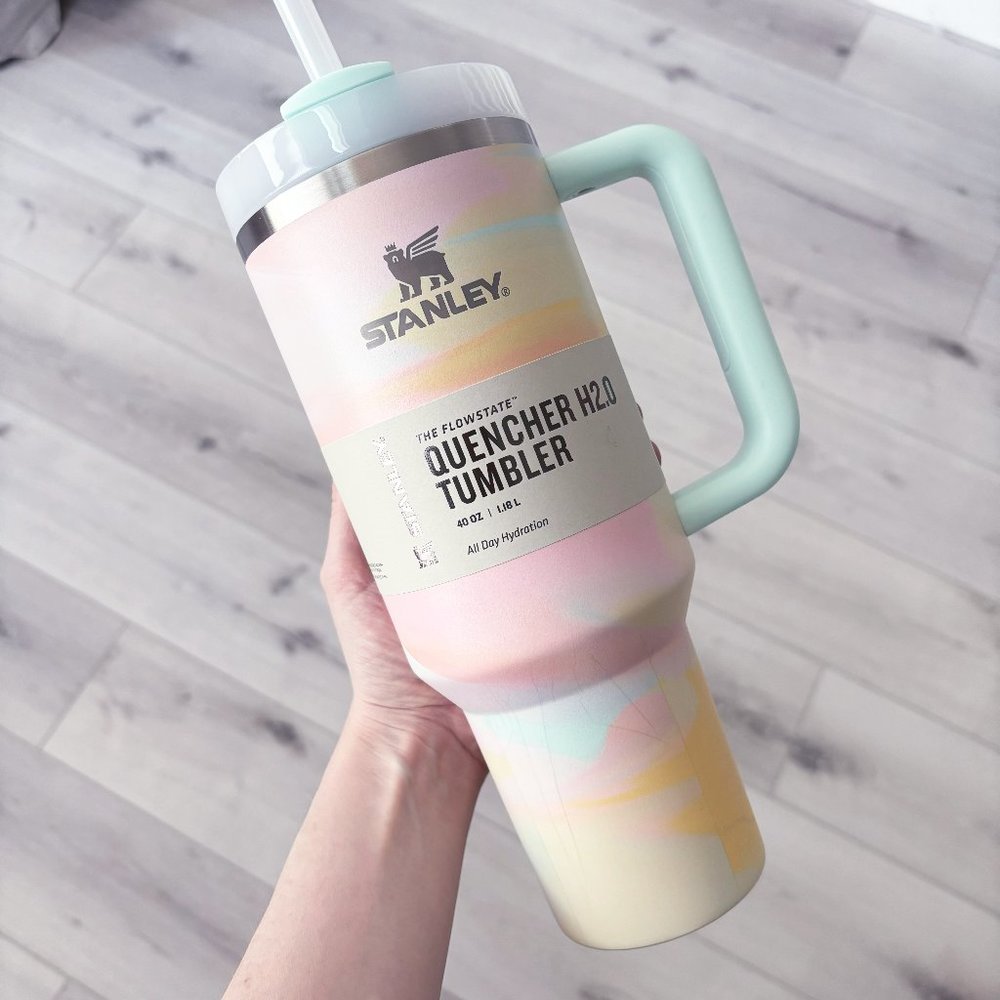 Warm Serene Brushstrokes - Stanley Tumbler 40oz. Clean Slate Collection